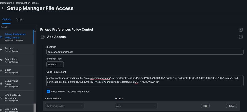 PPPC Config Profile